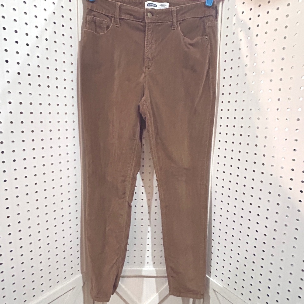Old‎ Navy Rockstar Super Skinny High Rise Corduroy Pants Brown Women's Size 8